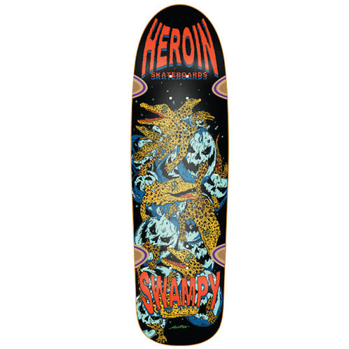 Heroin Skateboards Swampy x Hirotton Gators Skateboard Deck 9.125