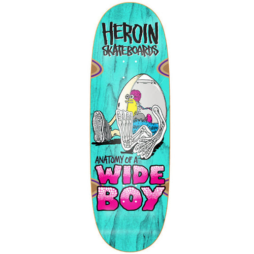 Heroin Skateboards Anatomy Of A Wide Boy Skateboard Deck 10.4