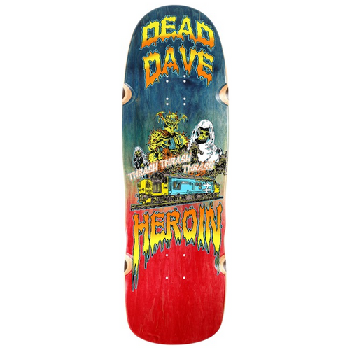 Heroin Skateboards Dead Dave Ghost Train Skateboard Deck 10