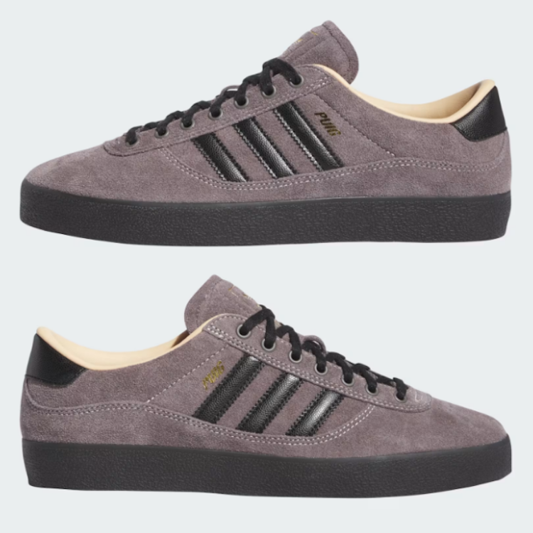 スニーカー adidas Puig Indoor Charcoal Adidas Puig Indoor Shoes - Charcoal / Core Black / Chalk