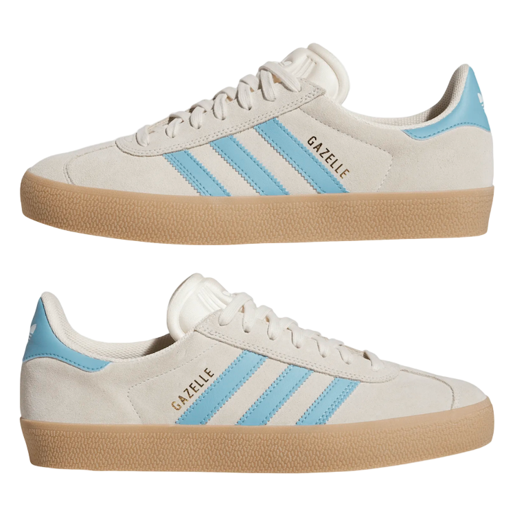 Adidas Skateboarding Gazelle ADV Wonder White/Preloved Blue/Gum Shoes –  Flavour Skateshop