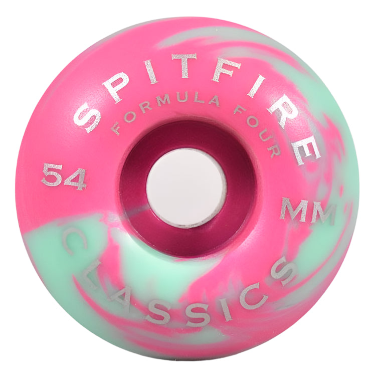 Spitfire Wheels Formula Four Classic Pink/Teal Swirl Skateboard