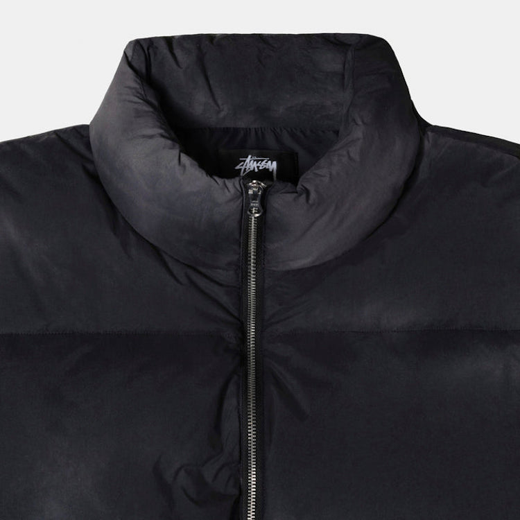 Stussy puffer jacket black new arrivals