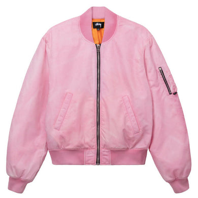 Stussy Dyed Nylon Bomber Jacket Pink