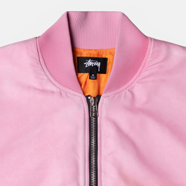 Stussy Dyed Nylon Bomber Jacket Pink Flavour Skateshop