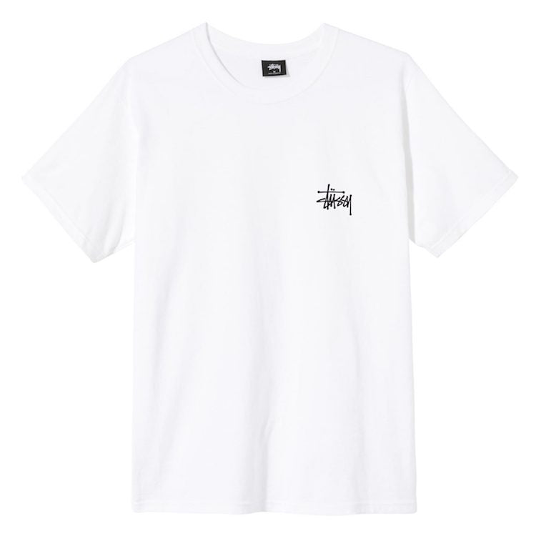 Stussy Basic Logo T Shirt White Flavour Skateshop