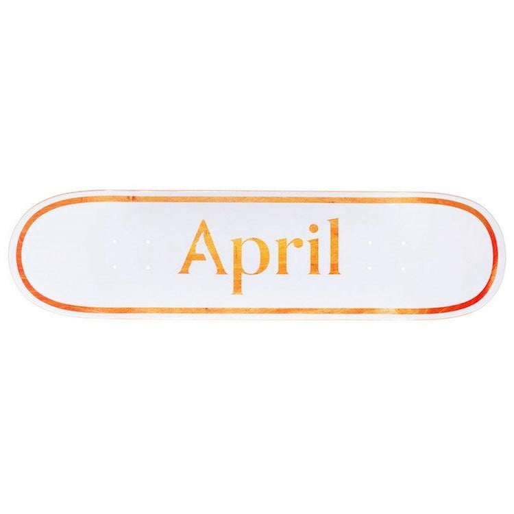 スケートボード April OG Logo Orange Deck - 8 April Skateboards OG Logo Orange Skateboard Deck 8.25