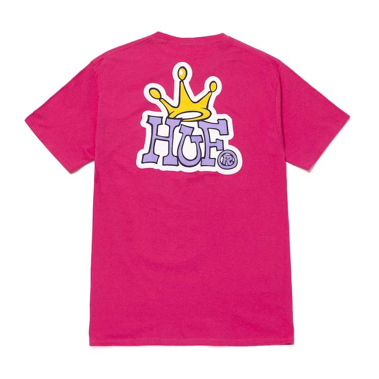 HUF Crown Logo S S T Shirt Sangria Flavour Skateshop