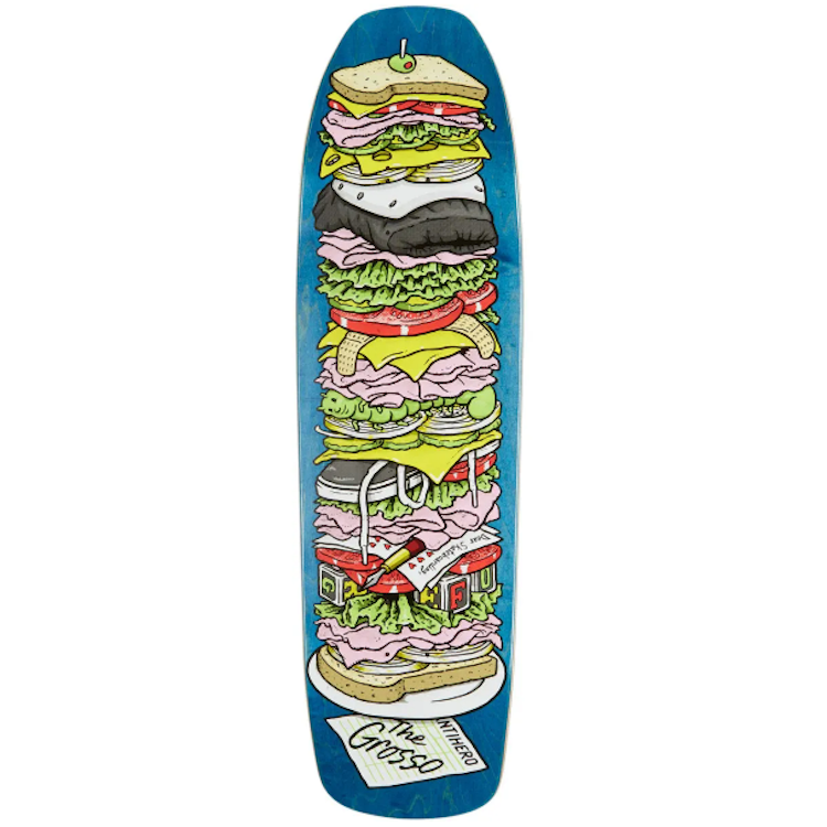Anti Hero Skateboards Grosso Dagwood Roast Beef Skateboard Deck 9.25