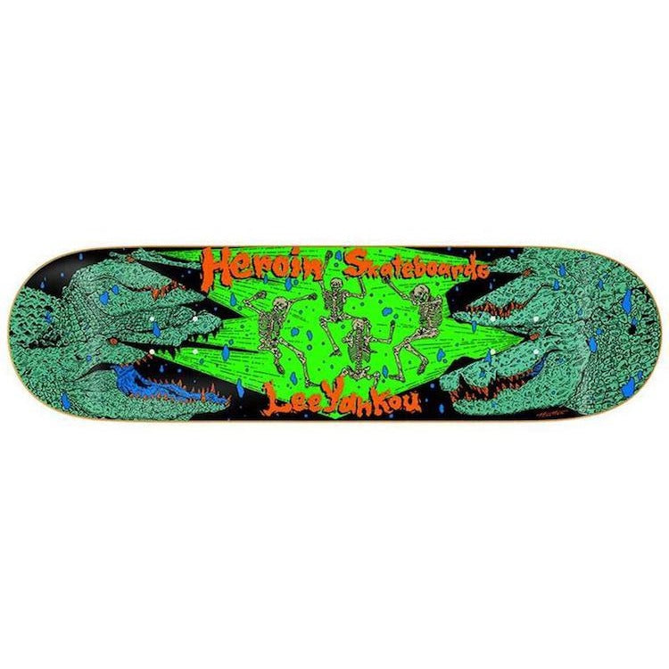 Heroin Skateboards Lee Yankou Croc Skateboard Deck 8.25