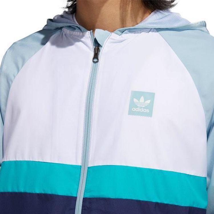 Adidas Skateboarding BB Packable Wind Jacket White/Teal/Navy