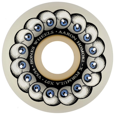 Bones Wheels X-Formula Homoki 'Vision Quest' Sidecut V5 Skateboard Wheels 97a 54mm