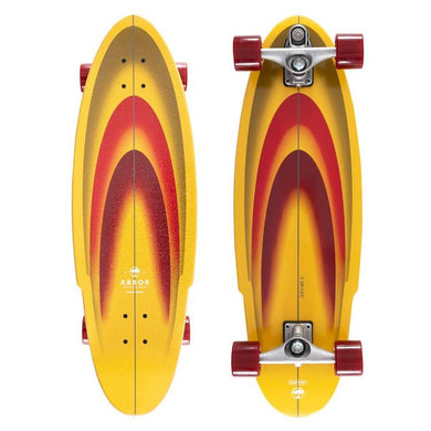 Arbor x Carver C7 Surfskate Jordan Brazie Yellow/Red Complete Skateboard 10
