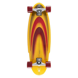 Arbor x Carver C7 Surfskate Jordan Brazie Yellow/Red Complete Skateboard 10"x 33"