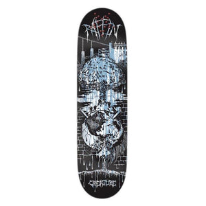 Creature Skateboards Raffin BLKMTL (UV Activated) Black/White Skateboard Deck 8.53"