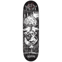 Creature Skateboards Raffin BLKMTL (UV Activated) Black/White Skateboard Deck 8.53"