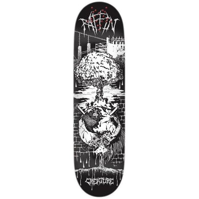 Creature Skateboards Raffin BLKMTL (UV Activated) Black/White Skateboard Deck 8.53
