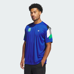 Adidas Skateboarding Brasil Power Of Three Aeroready Jersey T-Shirt Royal Blue