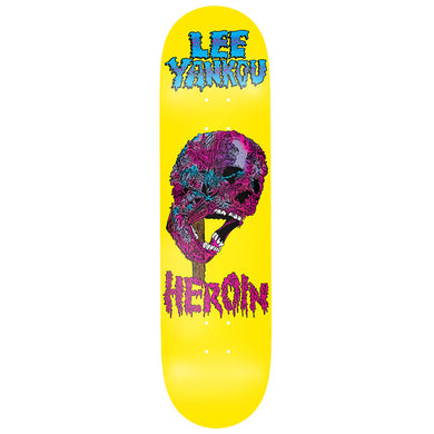 Heroin Skateboards Lee Yankou Face Melter Skateboard Deck 8.25