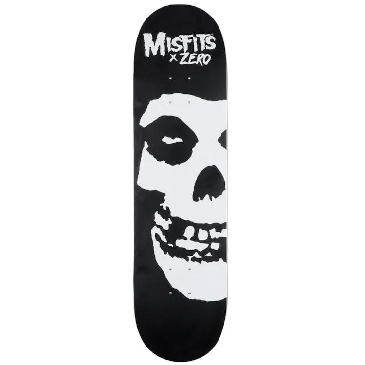 Zero Skateboards Zero x Misfits ‘Fiend Skull' GITD Skateboard Deck 8.25