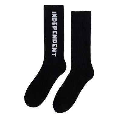 Independent Baseline Mid Crew Socks Black