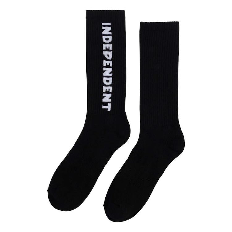Independent Baseline Mid Crew Socks Black