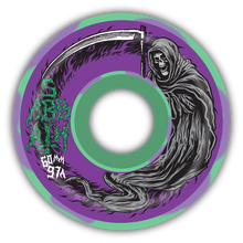Sabbath Wheels Death Wizard Green/Purple Devils Formula Conical Skateboard Wheels 97a 60mm