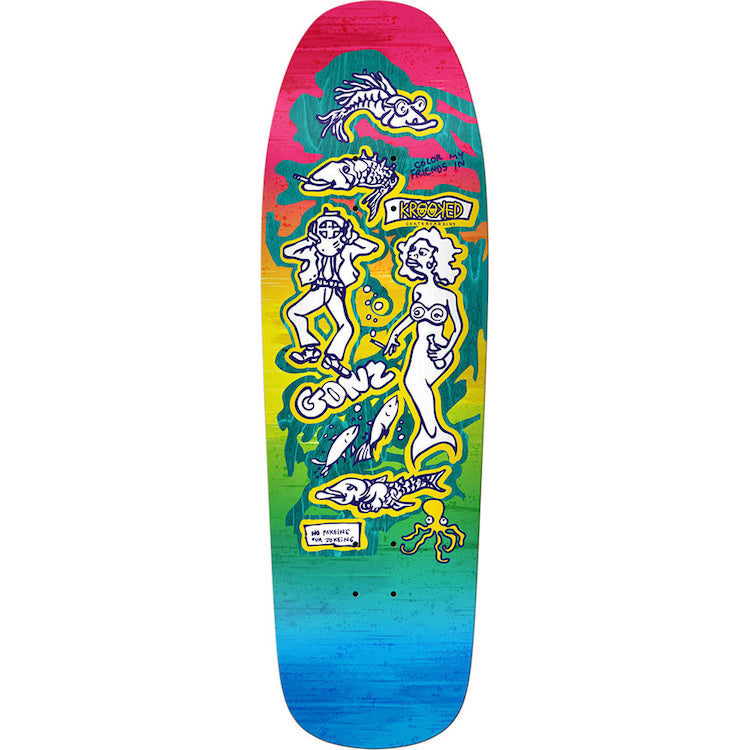 Krooked Skateboards Mark Gonzales (Gonz) Colour My Friends LTD Release Blind Bag Skateboard Deck 9.81