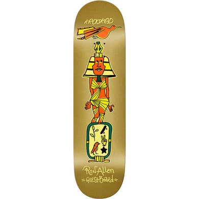 Krooked Skateboards Ron Allen Guest Gold Skateboard Deck 8.25