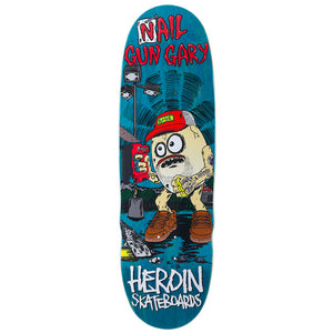 Heroin Skateboards Nail Gun Gary Skateboard Deck 9.75"