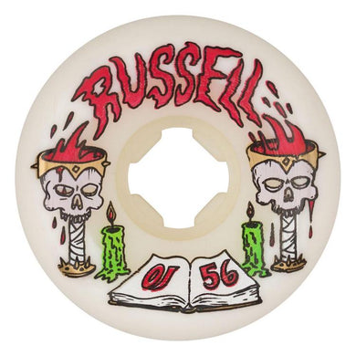 OJ Wheels Chris Russell Goblet Double Duro Skateboard Wheels White 101/95a 56mm