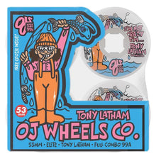 OJ Wheels Tony Latham Elite Full Combo White Skateboard Wheels 99a 53mm