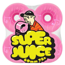 OJ Wheels Soft Mini Super Juice Pink Bubble Gum Transparent Pink Skateboard Wheels 78a 55mm