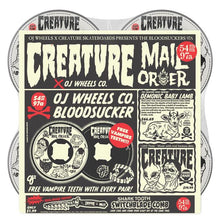 OJ Wheels x Creature MailOrder Bloodsucker Black Skateboard Wheels 97a 54mm