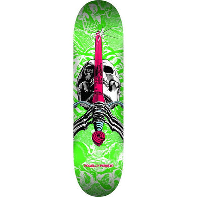 Powell Peralta Skull & Sword 191 K16 White/Green Skateboard Deck 7.5