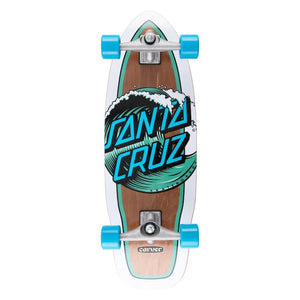 Santa Cruz X Carver Surf Skate Wave Dot Cut Back Complete Skateboard Cruiser 9.75" x 29.95"