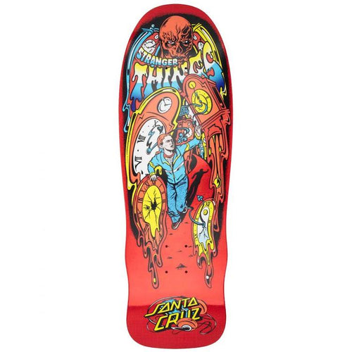 Santa Cruz X Stranger Things Melting Clock Skateboard Deck 9.7