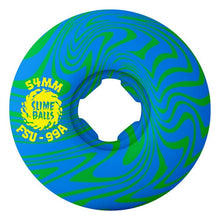 Slime Ball Wheels Greyson Fletcher Guest Chubbies Green/Blue Swirl Skateboard Wheels 99a 54mm
