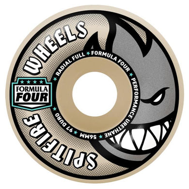Spitfire Wheels Formula Four Radial Full Skateboard Wheels 97a 54mm