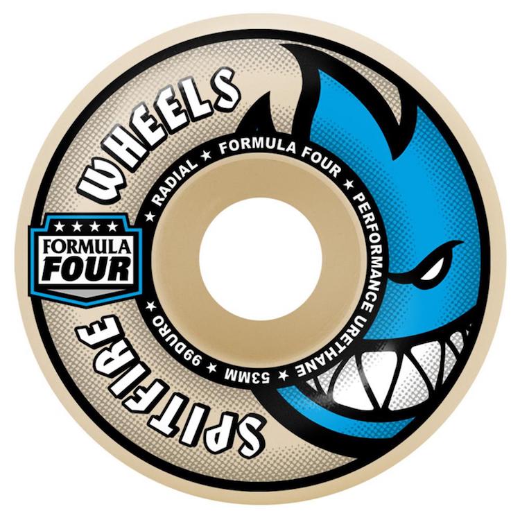 Spitfire Wheels Formula Four Radial Skateboard Wheels 99a 56mm