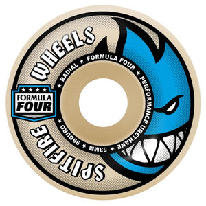 Spitfire Wheels Formula Four Radial Skateboard Wheels 99a 54mm
