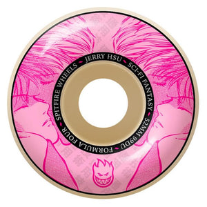 Spitfire Wheels Formula Four Jerry Hsu Sci-Fi Classic White Skateboard Wheels 99a 52mm