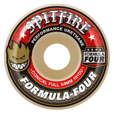 Spitfire Wheels Formula Four Classic Conical Full Skateboard Wheels 101a 58mm