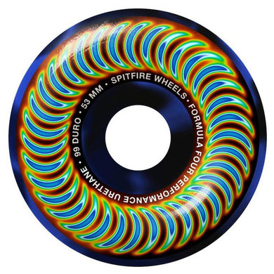 Spitfire Wheels Formula Four Radioactive Classics Black/Blue Skateboard Wheels 99a 53mm