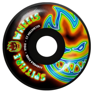 Spitfire Wheels Formula Four Radioactive Bighead Black Skateboard Wheels 99a 57mm