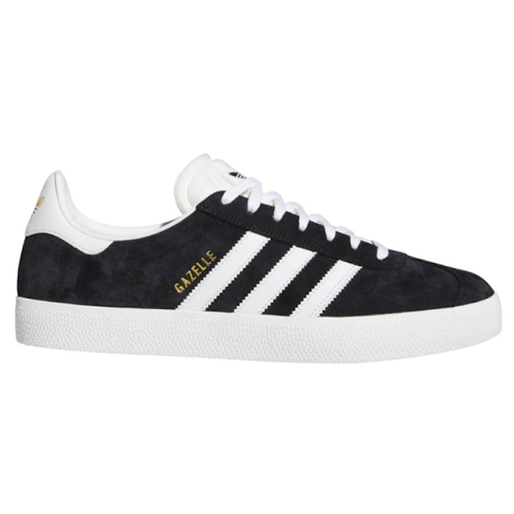 Adidas Skateboarding Gazelle ADV Core Black/White/Gold Metallic Shoes