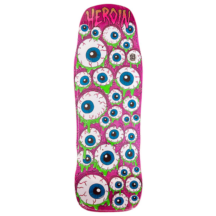 Heroin Skateboards Mutant Eyeballer Skateboard Deck 10.25