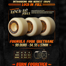 Spitfire Wheels Formula Four Lock Ins Full Natural Skateboard Wheels 99a 54mm