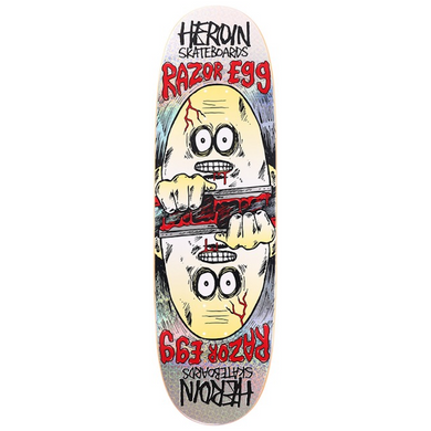 Heroin Skateboards Symmetrical Holo Egg Deck Skateboard Deck 9.5