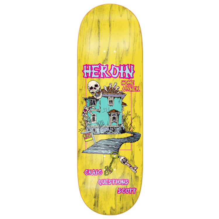 Heroin Skateboards Craig Questions Die Tonight Skateboard Deck 10.0